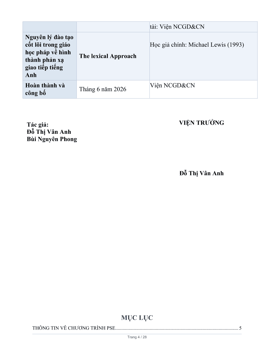 Ma trận chương trình PSE – trang 4